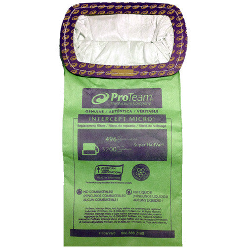 ProTeam 106960 Super HalfVac Open Collar Bags