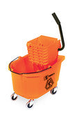 SSS 22200 HD Side Press Wringer Bucket Combo, 35 Qt., Orange, 1/Cs.
