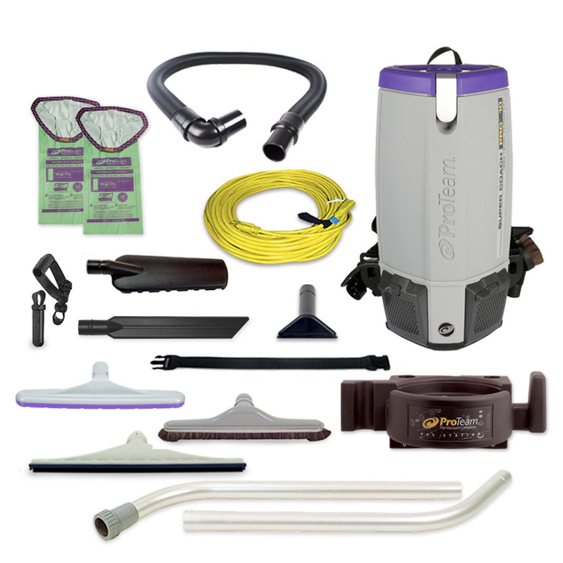 ProTeam 107475 Super Coach Pro 10 HEPA Backpack Vacuum w/ OS1 Kit