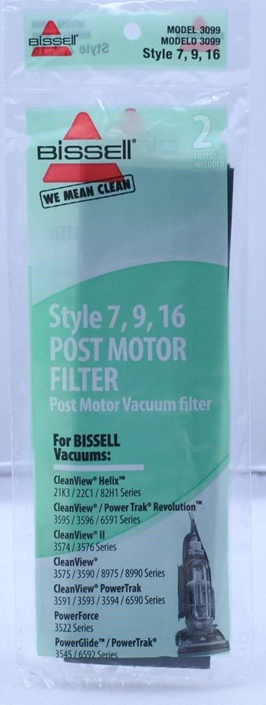 Bissell Style 7, 9, 16 Post Motor Filter 2pk, 3099