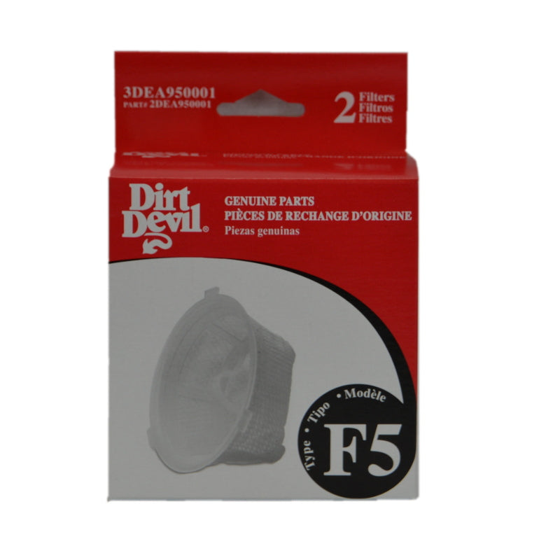 Dirt Devil Style F5 Filter 2pk, 3DEA950001