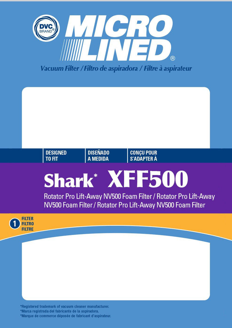 Shark Replacement XFF500 Rotator Pro Lift-Away NV500 Foam & Felt Filter Set