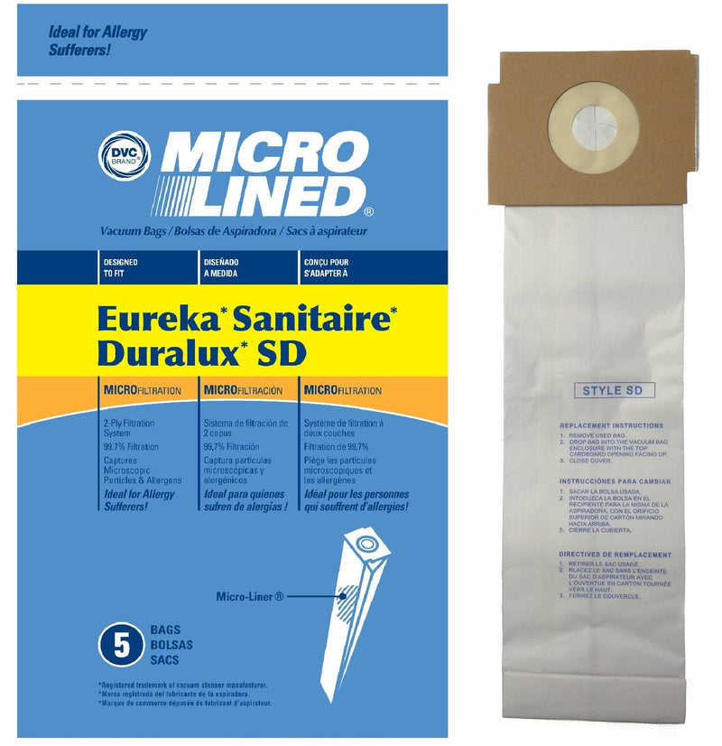 Eureka Replacement SD Microlined Vacuum Bags, 5pk