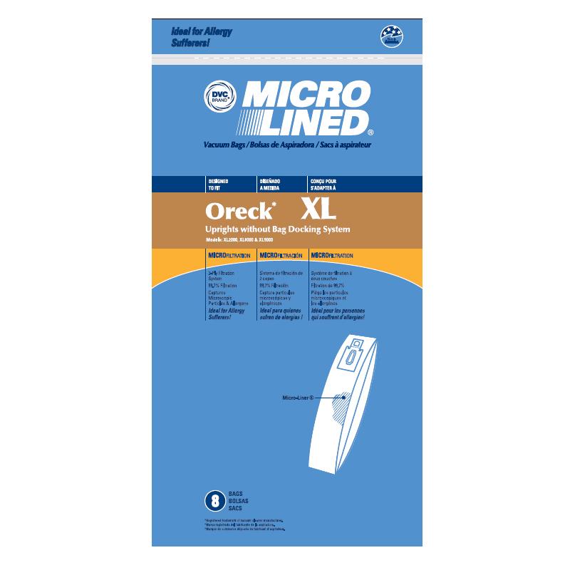 Oreck Replacement XL Microlined Vacuum Bags, 8pk