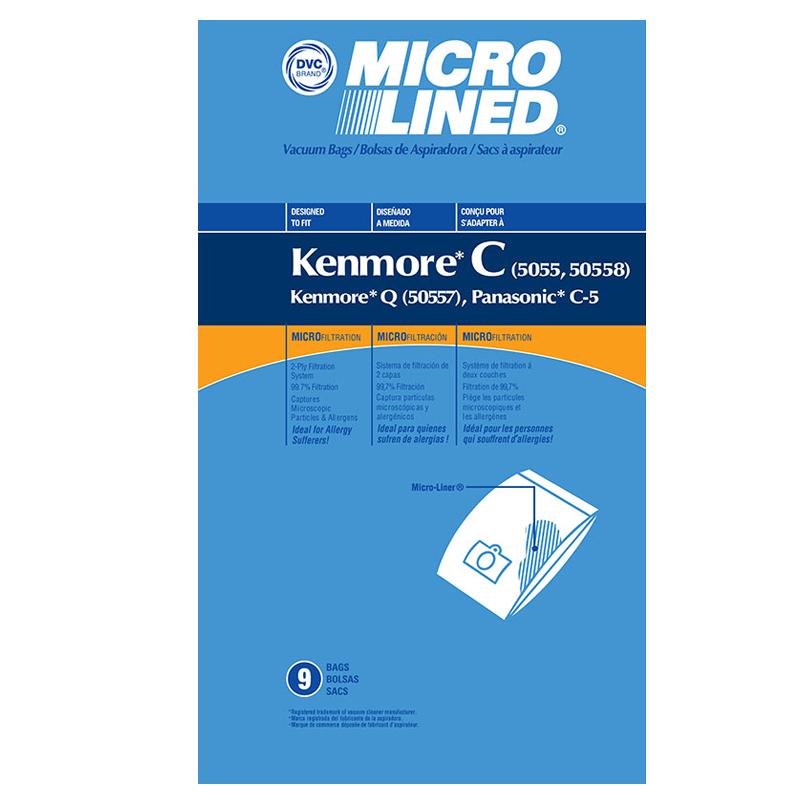 Panasonic Replacement C-5 Microlined Vacuum Bags, 9pk