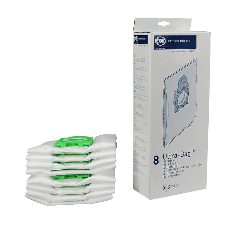 Filter Bag Box AIRBELT E (1 pc), 8 three-layer Ultra Bags with caps, 8300AM