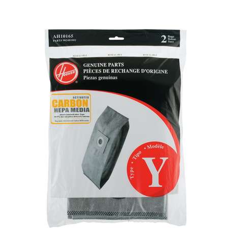 Hoover AH10165 Type Y Carbon HEPA Bags, 2pk