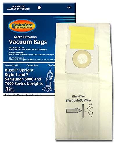 Bissell Replacement Style 1 & 7 Micro Filtration Bags, 3pk (EVC840)