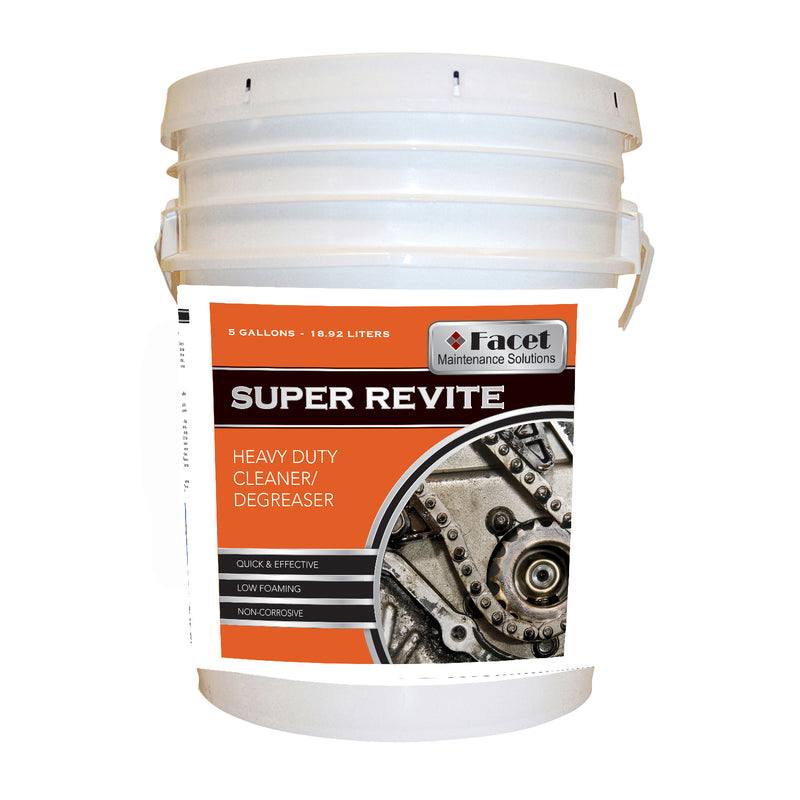 Facet Super Revite Heavy Duty Degreaser, 5-gallon pail