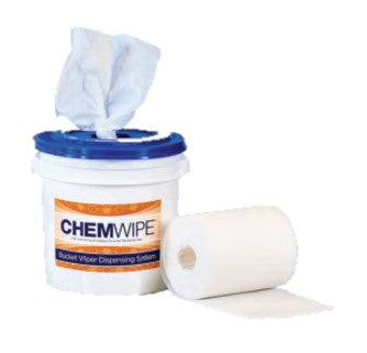 ChemWipe 12" x 12" x 90 1/2 Folded Sheets, 6 Rolls, Perfed