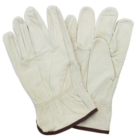 The Safety Zone ® Beige Leather Drivers with Keystone Thumb, Dozen