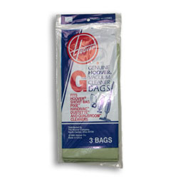 Hoover 4010008G Type G Standard Filtration Bags, 3pk