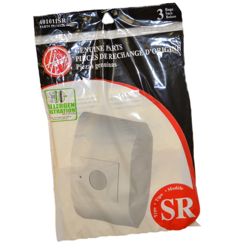 Hoover 401011SR Type SR Allergen Bags, 3pk