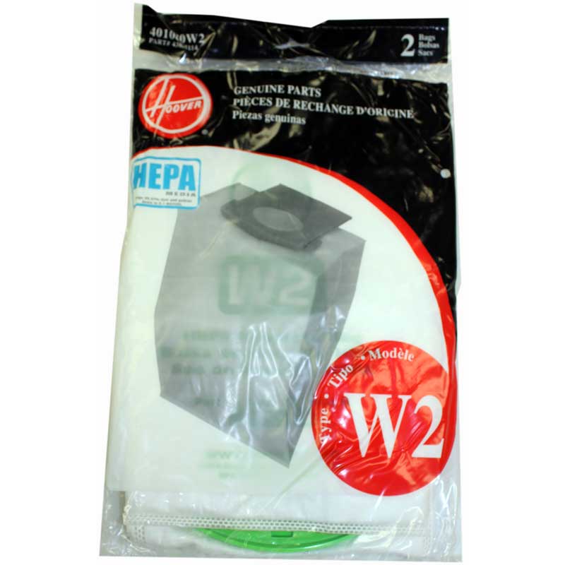 Hoover 401080W2 Type W2 HEPA Media Bags, 2pk