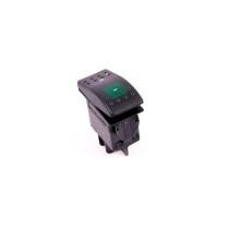 Jiffy 1126 Green Lighted Contura Rocker Switch - 230 Volt