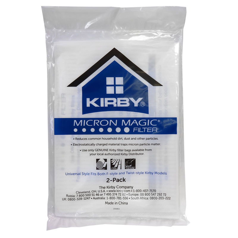 Kirby Micron Magic Style F HEPA Media Bags, 2pk (205811A)