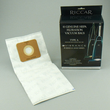 Riccar Type A HEPA Media Bags for Vibrance & R-Series, 6pk