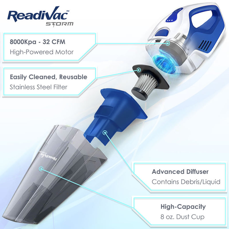 ReadiVac RH2000 Storm Cordless Wet-Dry Handheld Vacuum