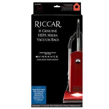 Riccar Type M HEPA Media Bags for Vibrance R20 Series RMH-6, 6pk